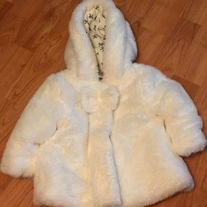 Faux Fur white coat